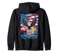 250 Years One Nation Under God - Eagle 1776 American Sweat à Capuche