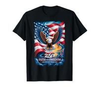 250 Years One Nation Under God - Eagle 1776 American T-Shirt