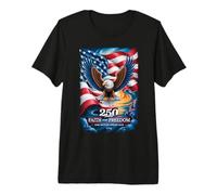 250 Years One Nation Under God - Eagle 1776 American T-Shirt Haut de Gamme