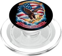 250 Years One Nation Under God - Eagle 1776 Faith American PopSockets PopGrip pour MagSafe