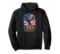 250 Years One Nation Under God - Eagle 1776 Faith American Sweat à Capuche