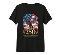 250 Years One Nation Under God - Eagle 1776 Faith American T-Shirt Haut de Gamme