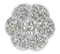 2500 Strass Thermocollant pour Vetement,Hot Fix Plat Retour Strass Verre Gems,Sequins Loisirs Créatifs a Coller dos Plat Cristal Artisanat Vêtements Bricolage (argent)