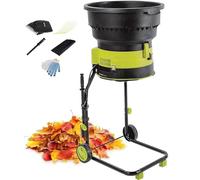 2500w Broyeur à Feuilles éLectrique Broyeur De Compost Broyeur De Branches Hachoir, Broyeur De Feuilles 8000 Tr/Min, Pour Nettoyage Cour (30m x Power Cord)