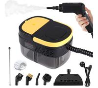 2500W Nettoyeur Vapeur avec Ecran Digital, Nettoyeur Vapeur à Main avec 7 Têtes de Brosse Réglables sur 3 Niveaux,1100ML Réservoir d'Eau de Grande Capacité pour Nettoyage,Canapés, Carrelage