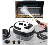2500W Nettoyeur Vapeur, Nettoyeur Vapeur Professionnel avec 3 Têtes de Brosse Réglables sur 6 Niveaux, 1000ML Réservoir d'eau de Grande Capacité, pour le Nettoyage, Canapés, Carrelage, Voitures