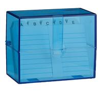 [2507303] WEDO Boîte à fiches A7 à l'italienne Bleu transparent