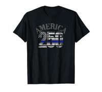 250e Anniversaire d'America Blue Thin Line T-Shirt