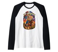 250e Anniversaire de la LGBT American Pride Cowboy USA Manche Raglan