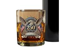 250e Bouteille De Whisky - 250e Anniversaire De Création, 1776-2006 Patriotique Ancienne École Historique | Verre Commémoratif Pour Le Jour De L'Indépendance | Pour Hommes Papa Adultes Adorable
