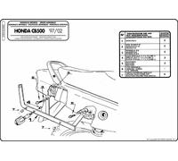 Berceau Arrière Monorack pour Honda 500 CB / CB S PC26/PC32 1997-2005