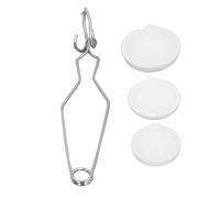 250g, 150g, 100g Quartz Creuset avec Support en Acier Inoxydable, pour Faire Fondre L'or, Argent, Cuivre, Idéal pour les Bijoutiers, Métallurgistes