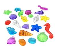 250g Coquille de mer en Acrylique coloré Conque Étoile de mer Animaux Marins Gems Set, pour vacances à la plage, piscine, plongée, chasse au trésor, décoration de fête, prix d'apprentissage