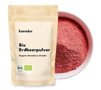 250g de poudre de fruits biologiques à base de fraises sauvages lyophilisés - poudre de fraises fruitée, sans additifs - dans un emballage biodégradable