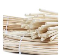 250g Ronde Rouleau de Osier Rotin à Tresser, 1 Rouleau Moelle de Rotin Cannage Naturelle pour Vannerie, Tuyau Tressé Canne Kit de Réparation pour Meubles de Jardin, Projets de Bricolage(6mm x 15m)