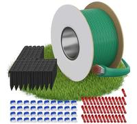 250m Câble Robot Tondeuse + 150 Piquets +40 Connecteurs +40 Bornes, Kit Complet Fil Périphérique Compatible avec Gardena, Bosch, Husqvarna, Worx, Honda, Robomow