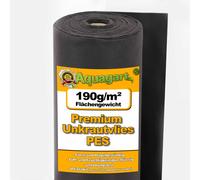 250m² de non-tissé anti-mauvaises herbes, non-tissé de jardin, non-tissé de paillage, tissu de sol 190g, largeur 1m PES