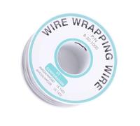 250m Rouleau de Câble Électrique 0.25mm 30AWG 105℃ Câble de Test Isolant Fil électrique en Silicone Cuivre Etamé à un Noyau (Noir)