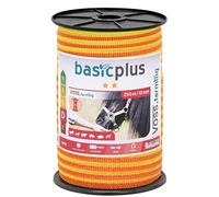 250m Ruban Clôture Électrique 10mm 4x0,16 Acier Inox Jaune Orange