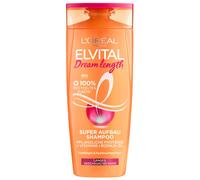 L'Oréal Paris Elvital Shampooing contre les pointes fourchues, pour cheveux longs et magnifiques, à l'huile de ricin, vitamines et protéines végétales, Dream Length Super Bau, 1 x 250 ml