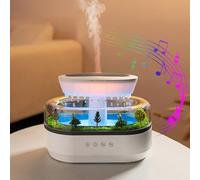 250ml Micro Paysage Humidificateur de Pluie, Diffuseur Silencieux d'huiles essentielles avec arrêt Automatique, Mignon Nuage de Pluie veilleuse 7 Couleurs, Champignon Humidificateur Diffuseur (1 pcs)