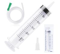 250ml Seringue avec Tube,Grosse Seringue Réutilisable,Seringue Plastique avec Bouchon,Seringues Scellées Individuellement pour Laboratoires, Industrie, Animaux Domestiques (150/250/350/550 ml)
