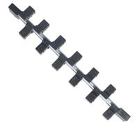 250mm Rail à emboîter Barre à emboîter double face 12 clips 1/2" Nuss