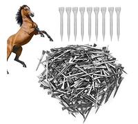 250PCS E6 Horseshoe Nails, Horse Hoof Nails Steel Hoof Peg Horse Training Supplies Horseshoe Tools for Securing Firmly