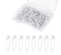 250pcs Épingles Sûreté, Mini Épingles de Sûreté à Coudre de 28mm Petites Épingles de Sûreté en Acier Nickelé en Métal pour Couture de Vêtements l'Artisanat et Fabrication de Bijoux (Blanc)