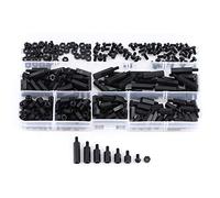 250pcs M2 M3 Mâle à Filetage Femelle Hex Colonne En Nylon Entretoise Boulon à Vis Écrou Assortiment Kit PCB Montage Avec Boîte En Plastique (M3-A)