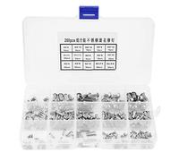 250PCS Rivets Solides à Tête Ronde, Assortiment de Rivets Solides à Tige Moletée à Tête Ronde en Acier Inoxydable avec Boîte de Rangement M2 M2.5 M3 M4 M5