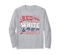 250th Anniversary USA Red White 250 Years American 4th July Manche Longue