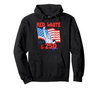250th Anniversary USA Red White 250 Years American 4th July Sweat à Capuche