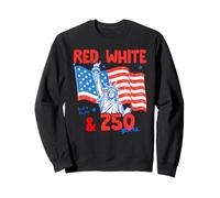 250th Anniversary USA Red White 250 Years American 4th July Sweatshirt