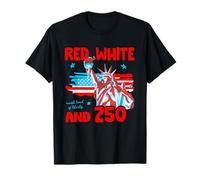 250th Anniversary USA Red White 250 Years American 4th July T-Shirt