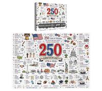 250th patrioticPuzzle | 1000 Pieces patrioticGames Decoration,1776-2026 Commemorative Puzzl | Bringing Everyone Together to Assemble A Shared patrioticScene. It Sparks Conversation, Exercises Hand-