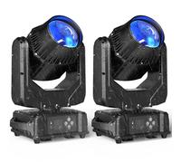 250W IP65 étanche Lyre LED Lumières de Scène, 8+16 Prismes 14 Couleurs 17 Patterns Beam dmx DJ Disco Lumière Pour Noël Concert Bar - 2PCS
