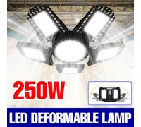 250W LED ampoule E27/E26 lampe Garage lumière AC 220V pliant déformable haute baie lampe 110V projecteur maison entrepôt atelier sous-sol