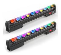 250W LED Wallwasher Lyre Beam Barre RGBW Lumières de Scène,4 en1 Wall Washer Stroboscope Effet DMX512 Projecteur pour DJ Bar Soiree Fête Disco Éclairage Mariage Halloween Noël,2 Pièce