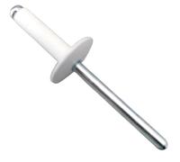 250x Rivets Aluminium Blancs Tête Large 4,8 x 18 mm | Rivets Pop pour Tôle Plastique Carrosserie | Boîte 250 Pièces