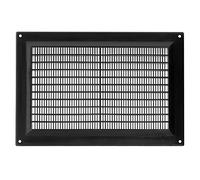 250x170mm Grille de Ventilation avec Moustiquaire - Grille D'aération - Plastique ABS Noir