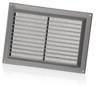 250x170mm Grille de Ventilation en Plastique ABS Grise avec Moustiquaire - Grilles d'aération