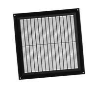 250x250mm Grille de Ventilation avec Moustiquaire - Grille D'aération - Plastique ABS Noir