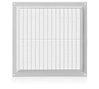 250x250mm Grille de Ventilation en Plastique ABS Blanc avec Moustiquaire - Grilles d'aération