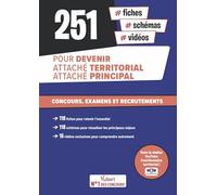 255 fiches, schémas et vidéos pour devenir attaché territorial, attaché principal: Concours, examens et recrutements. Toutes les connaissances attendues en un clin d’œil