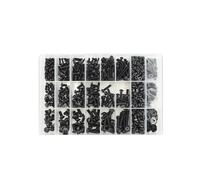 2510 pièces M2 M2.5 M3 M4 M6 Kit de vis, écrous et rondelles à tête ronde à douille hexagonale, assortiment de fixations Allen ISO7380 de qualité 10.9(M3M4M5 1270pcs)