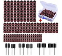 252 Pièces Tambour de Ponçage avec Boîte Gratuite, 240 Bandes de Ponçage et 12 Tambours Mandrin pour Outils Dremel