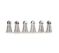 IBILI 252100 Set 6 Embouts Sphériques, INOX, Argent, 6 x 3 x 3 cm
