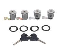 252522 Ensemble de barillet de serrure de porte de voiture avec clés de remplacement en métal de haute qualité antirouille et résistant à l'usure pour Partner 1996 2007 (4 cylindres de serrure)