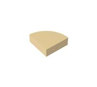 25269 Plaque Circulaire Ronde 1x1 Quart, 50 Pièces GDS-1307-compatible avec Lego Briques de Construction, Couleur:Beige 5